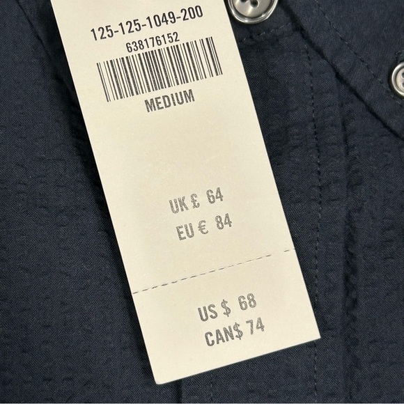 NWT Abercrombie & Fitch Mens Medium Long Sleeve Button Up Shirt‎ Navy - Picture 5 of 7